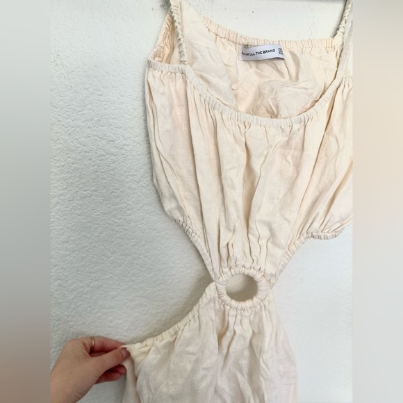 Anthropologie Faithfull The Brand Zuma Cut Out Linen Boho Hippie Coastal - Picture 5 of 9